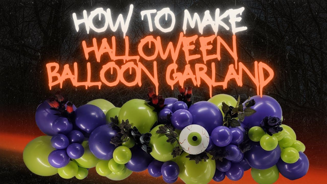 DIY Halloween Balloon Garland | Easy Organic Balloon Decoration Tutorial