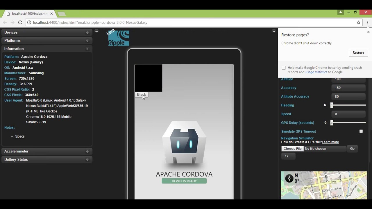Cordova for beginners - Basic Android App