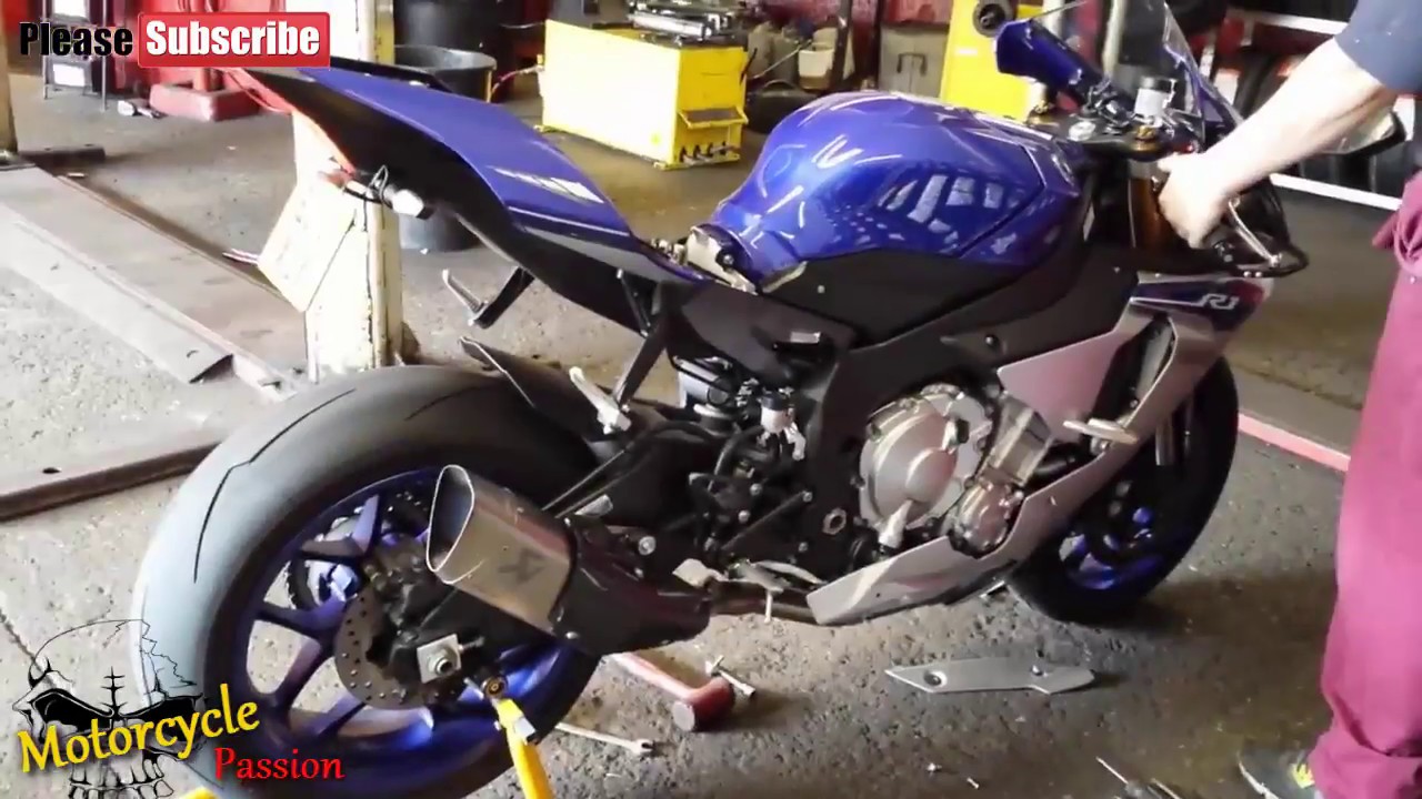 Yamaha YZF R1 2015 - 2016 Full Titanium Akrapovic system Open Sound