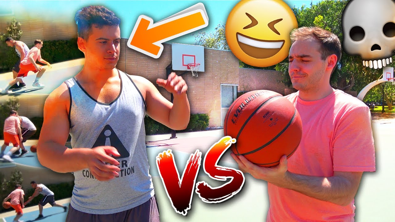 IRL BASKETBALL 1 V 1 VS WORST PLAYER EVER? THE NUTMEG THOUGH!?!?