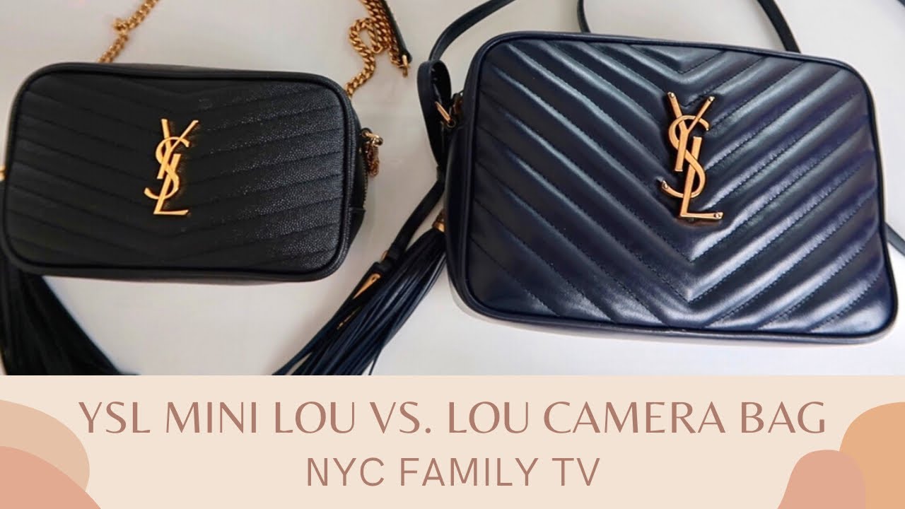 Lou Camera Bag vs  Mini Lou Bag by Saint Laurent (Comparison) || NYC Family TV
