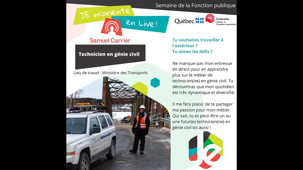 E91 JE m’oriente en live! Technicien en architecture (génie civil)
