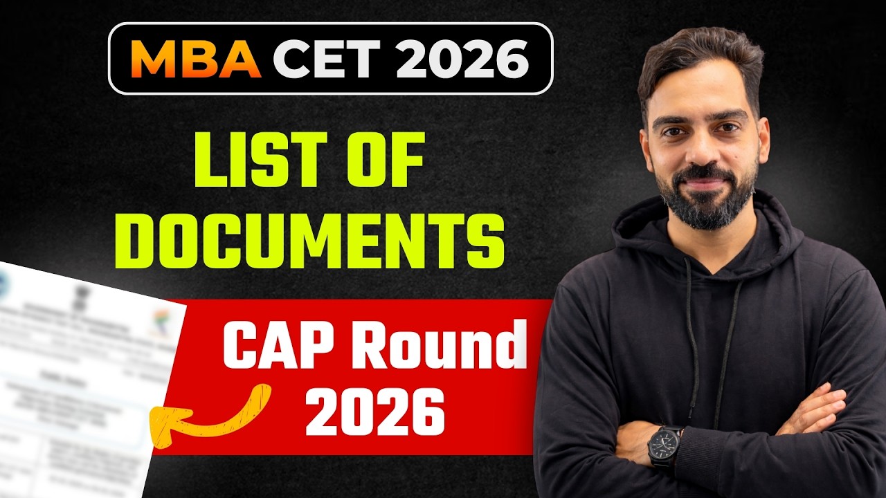 MBA CET 2026 Admission Documents Required for CAP Round
