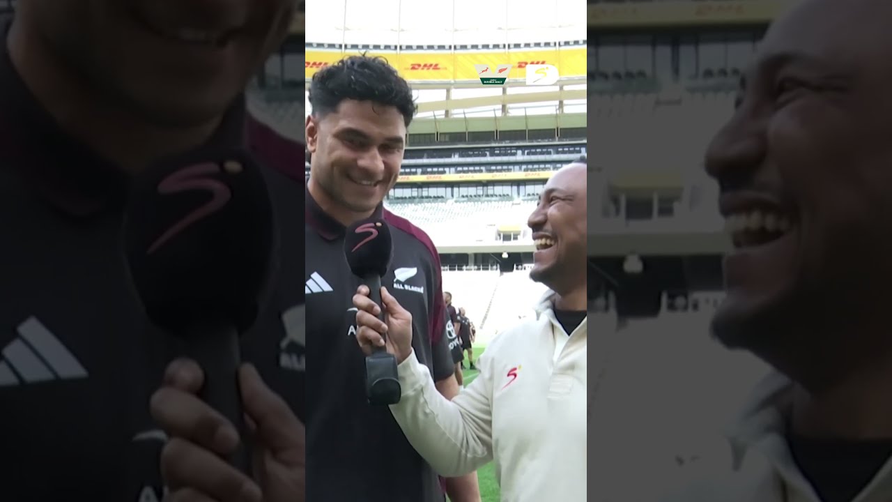 Wallace Sititi is loving the support in Cape Town for Rugby's Greatest Rivalry 🇳🇿👏