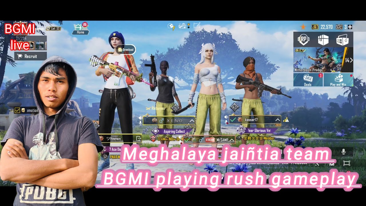 Meghalaya jaiñtia team__BGMI playing__rush gameplay 