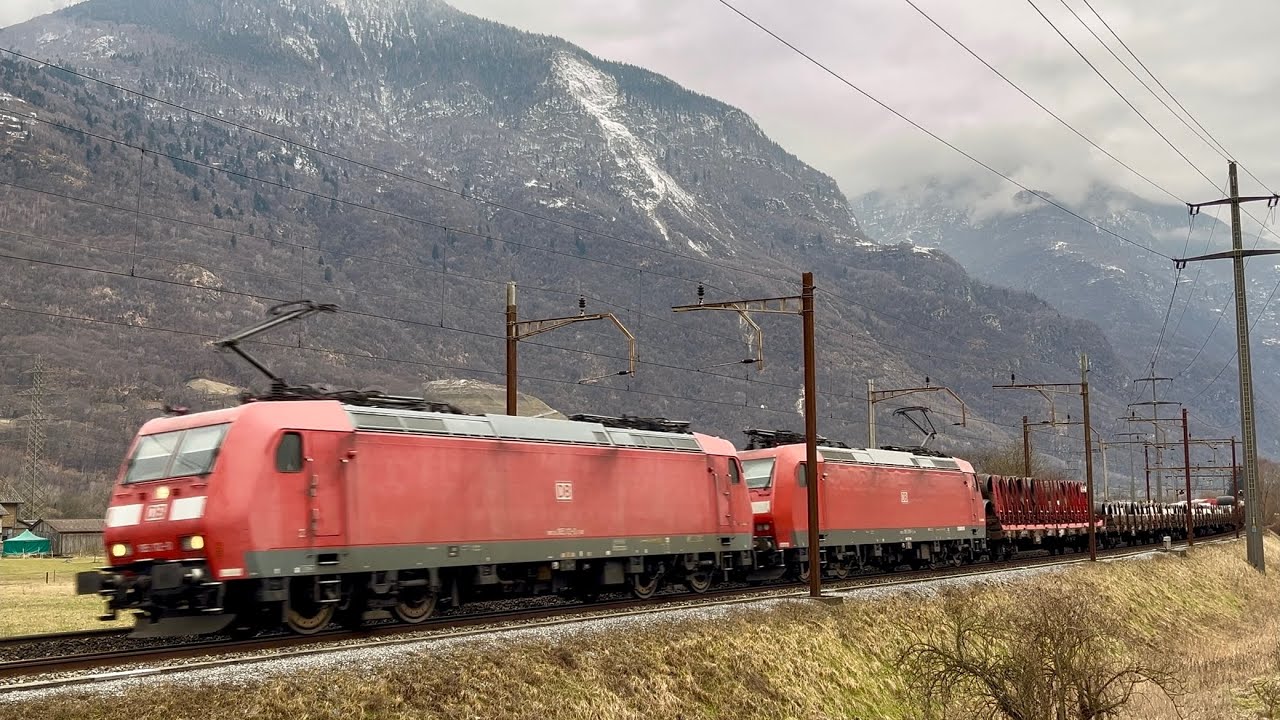 #449# TRENI MERCI - Ma che bell’incrocio tra il Mannheim e il Novara Boschetto a Claro! #alptransit 