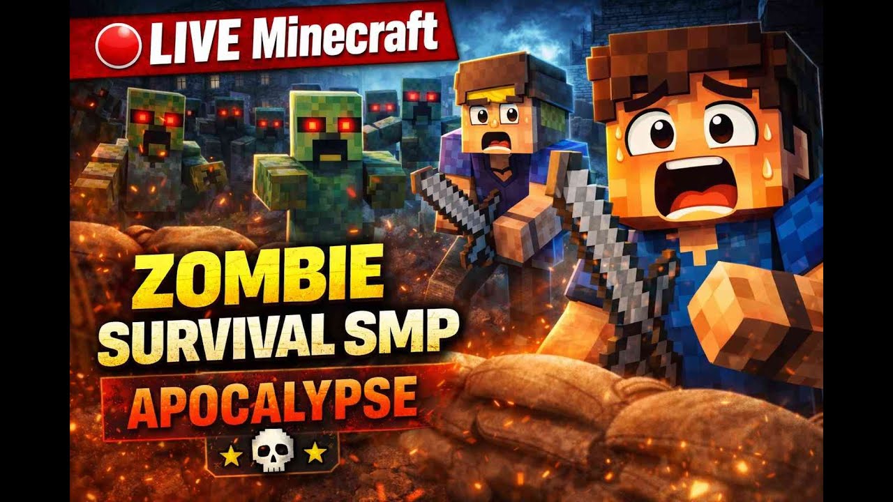 🔴 LIVE Minecraft Zombie Survival… They’re Everywhere 😭