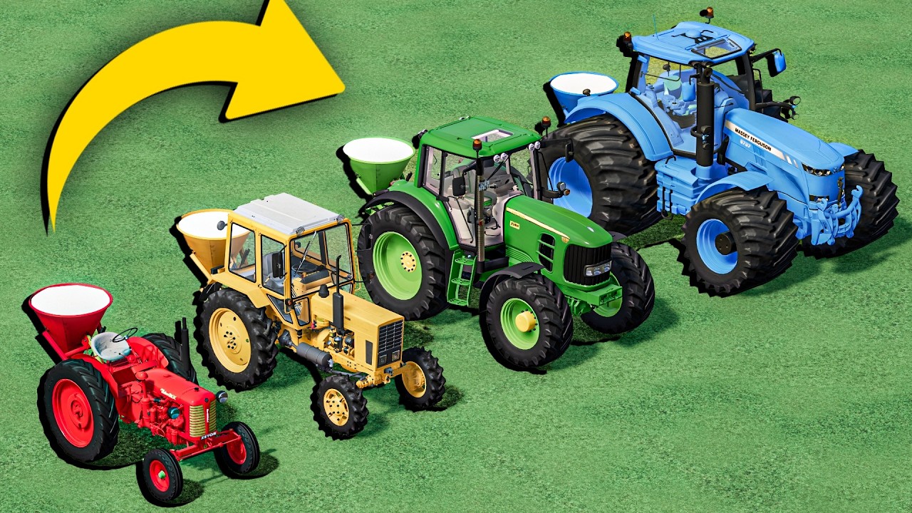 TRACTORS OF COLORS - MINI TRACTORS GIANT TRACTORS ON LIME WORK - FS22