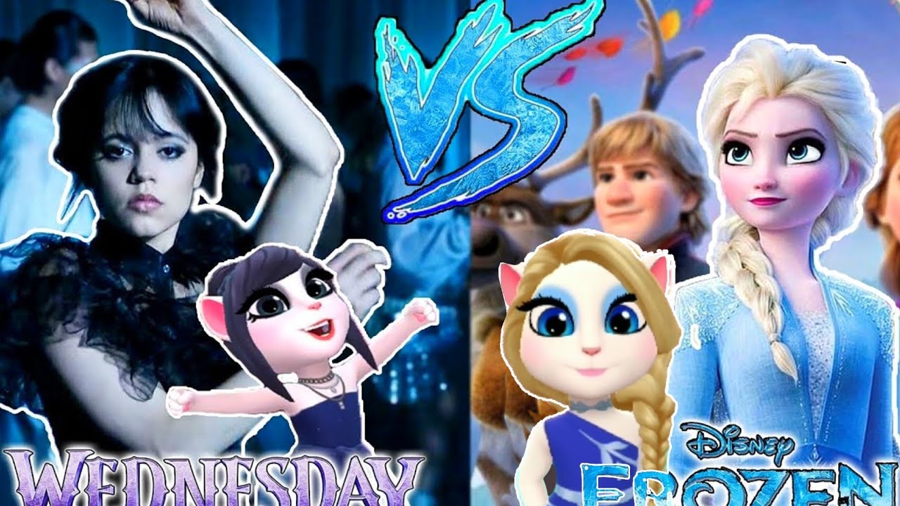 My Talking Angela 2 🥰/ Wednesday Addams And Elsa Of Frozen Queen Vs Angela /New Year Update Gameplay