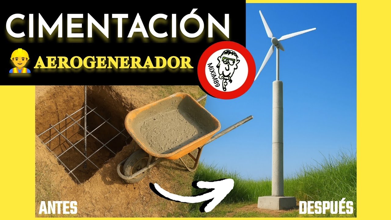 AEROGENERADOR en CASA ✅ Cimentaci&oacute;n, M&aacute;stil, Cableado... (Paso a Paso) by mixim89