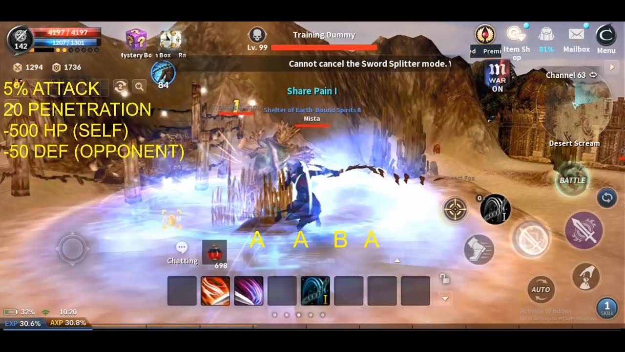 CABAL MOBILE (PH) BATTLE MODE 3 SYNERGY COMBO FORCE BLADER (BM3 combo FB) Cabal Online Slow Motion