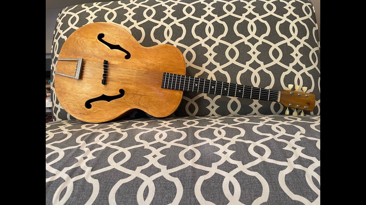 1940s Harmony archtop bridge, nut and completion