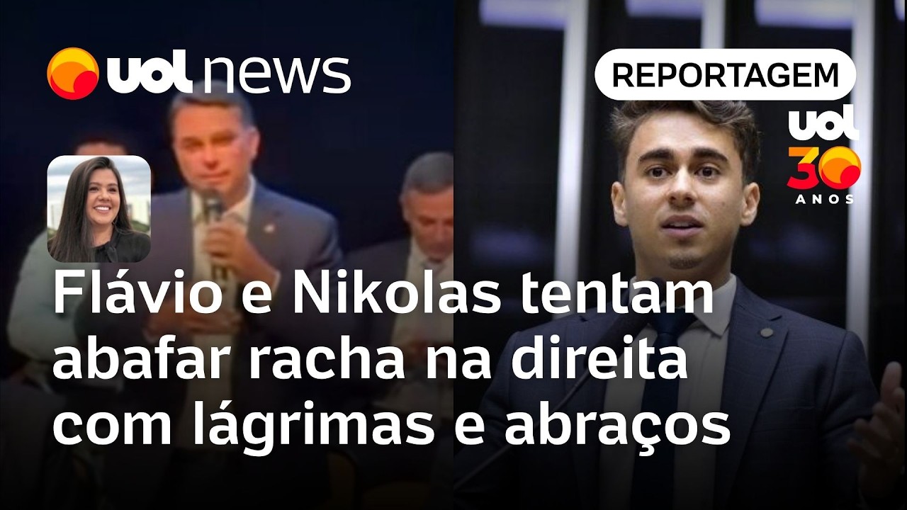 Flávio Bolsonaro e Nikolas tentam abafar racha na direita com lágrimas e abraços | Carla Araújo