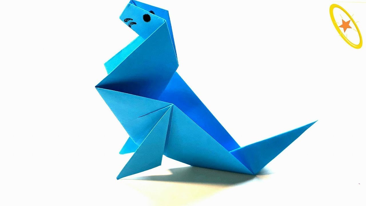 Origami Tutorial - How to fold an Easy Origami Sea Lion (Seal)