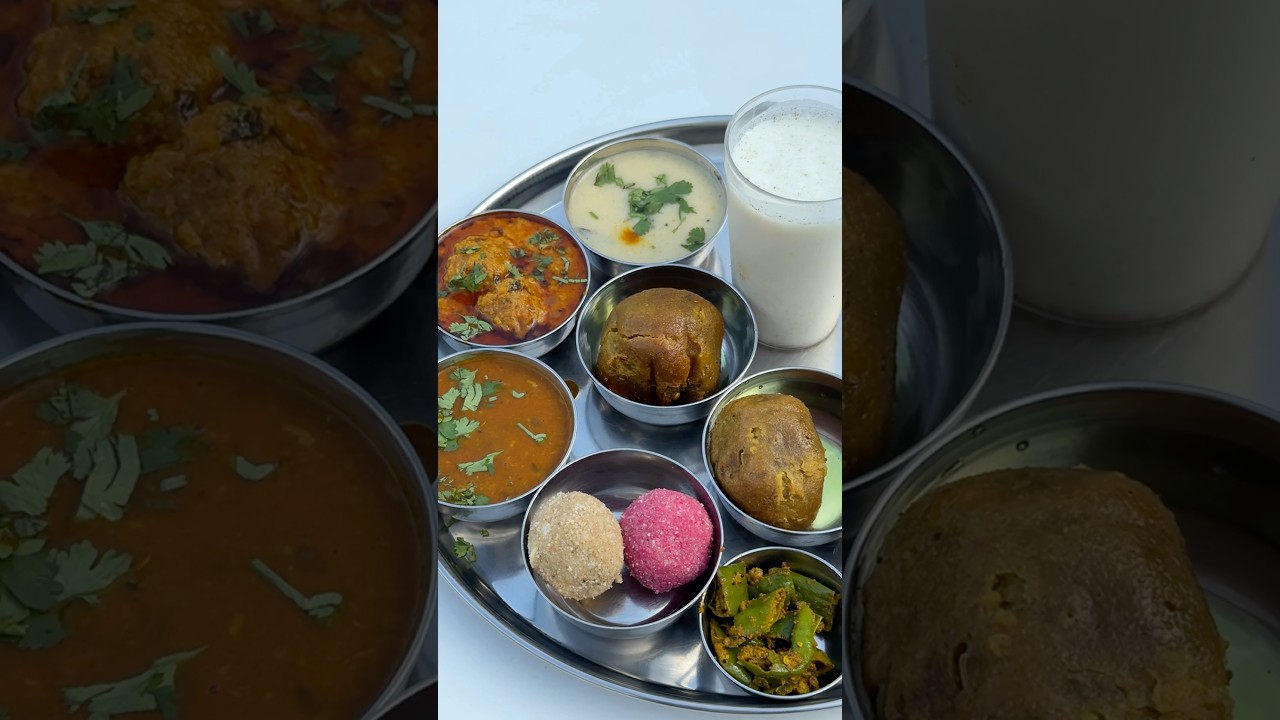 Famous Rajasthani Dal Bati Thali #youtubeshorts #rajasthani #ajmer