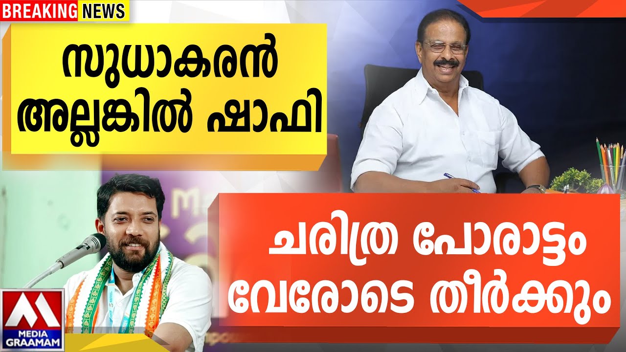 സുധാകരൻ അല്ലങ്കിൽ ഷാഫി |  ചരിത്ര പോരാട്ടം വേരോടെ തീർക്കും