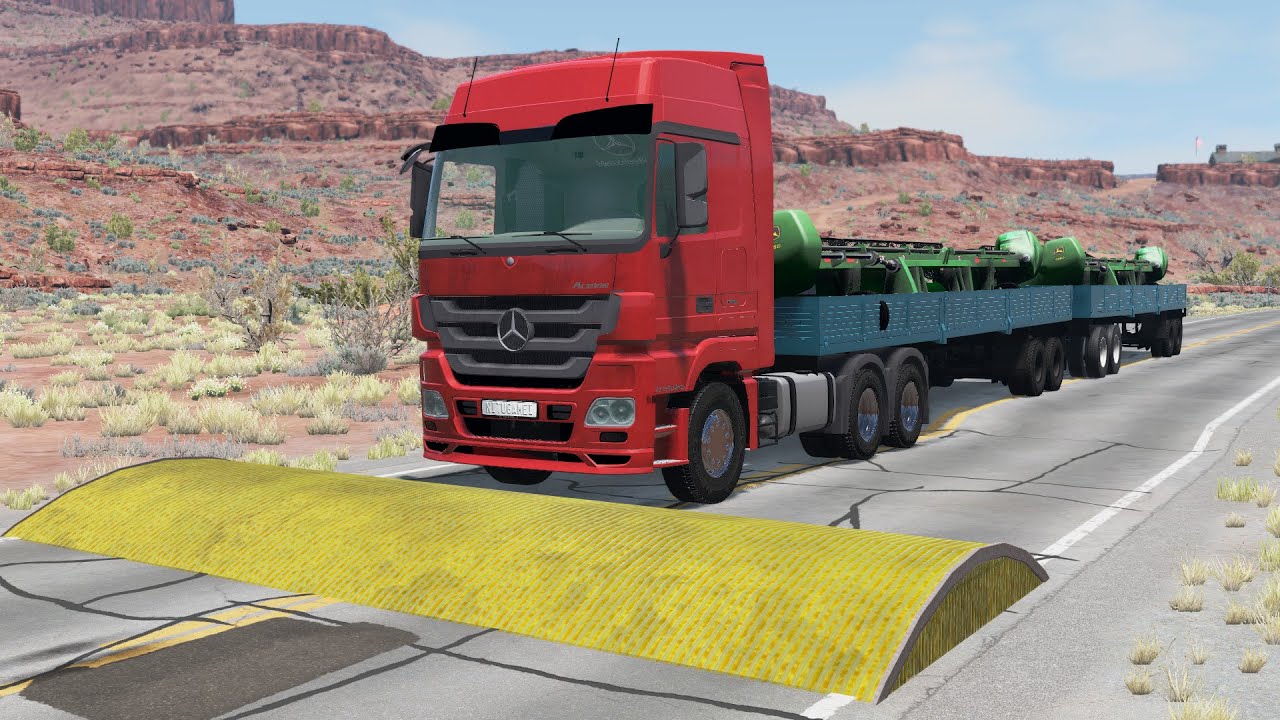 Truck vs Speedbump  -  BeamNG.Drive 🚛🚜🚚