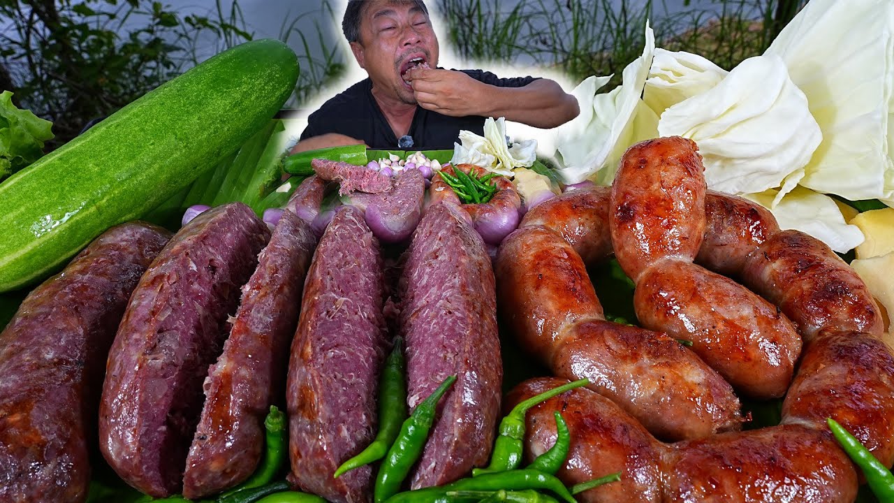 หม่ำเนื้อหอมแดงพริกสด ไส้กรอกอีสานปิ้งเปรี้ยวๆหอมๆขิงพริกสด ลำเหม๊าะขนาดครับ-29-07-2024-