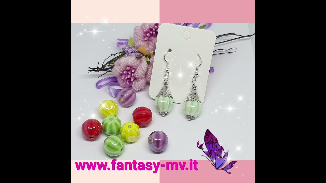 Tutorial: orecchini con perle in ceramica! www.fantasy-mv.it