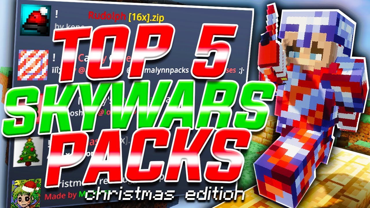 Top 5 BEST 16x Skywars Christmas Packs (1.8.9 PvP FPS BOOST)