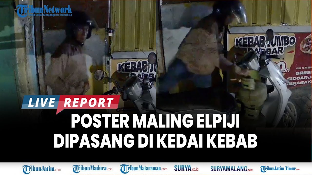 🔴CCTV REKAM PRIA BOBOL KEDAI KEBAB dan Gondol Tiga LPG 3kg, Foto Dipasang di Kedai