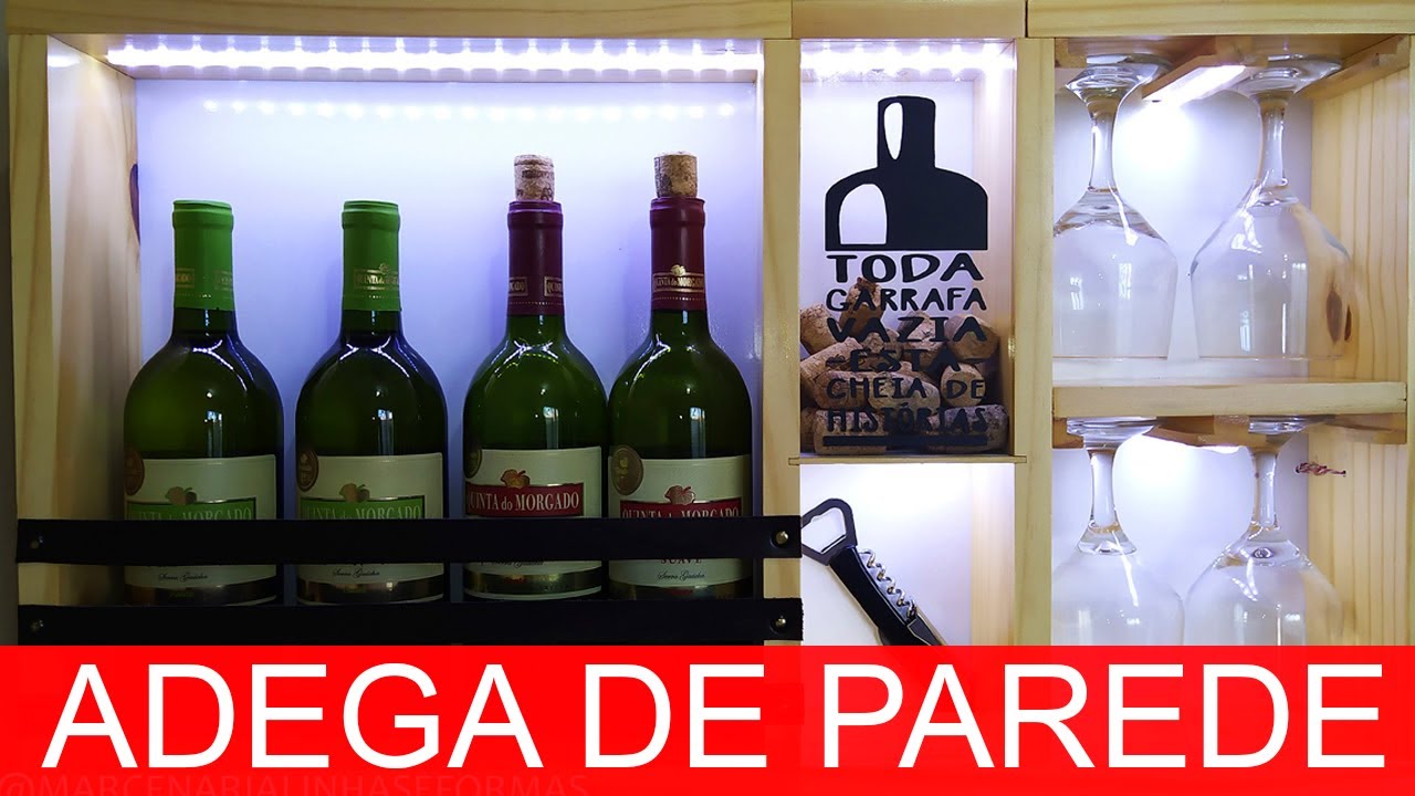 Adega De Parede Com Iluminação Em Led. Veja Como Fazer.