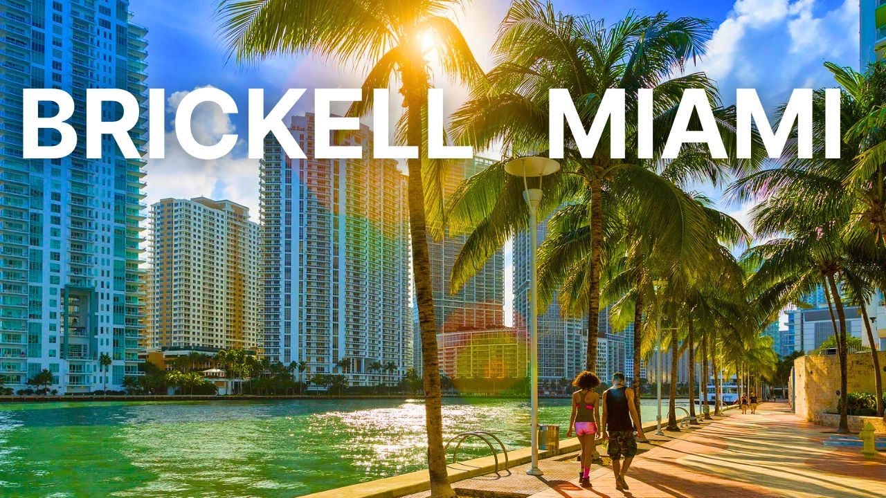 4K | Miami Walking Tour - Brickell & Mary Brickell Village 2024 | USA