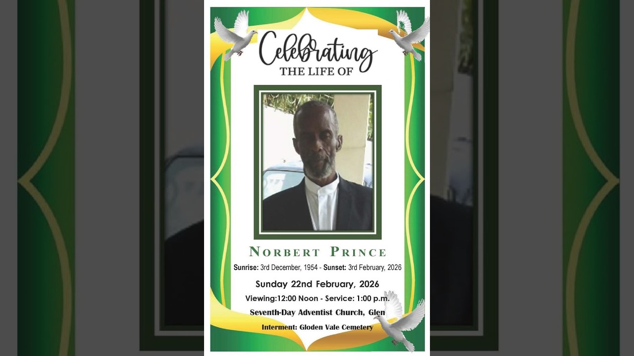 ROAD AND GRAVESIDE OF LATE NORBERT PRINCE