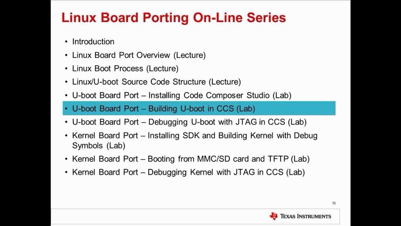 Sitara Linux Board Porting Series: Module 1