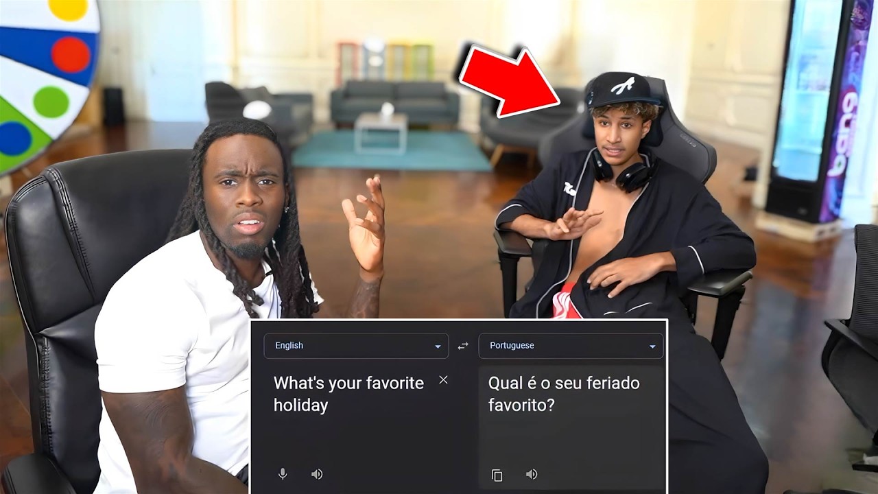 Tota Teaches Kai Cenat Portuguese At The Mafiathon House..