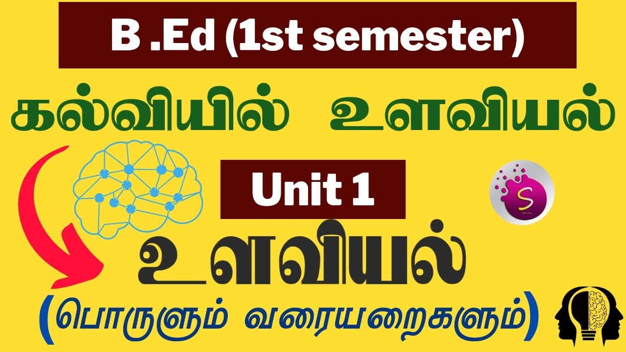 உளவியல் பொருள், வரையறைகளும் / unit 1 / கல்வியில் உளவியல் / b.Ed new syllabus