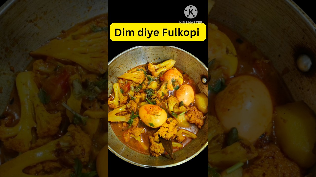 Dim diye fulkopir Dalna|Egg curry with cauliflower 😋🔥#shorts #viral #egg