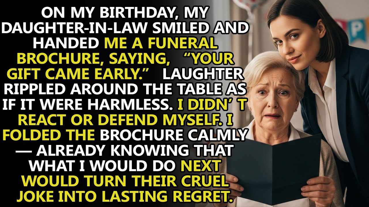 🎂 At My Birthday Party ⚰️ My Daughter-in-Law Handed Me a Funeral Brochure in Front of Everyone
