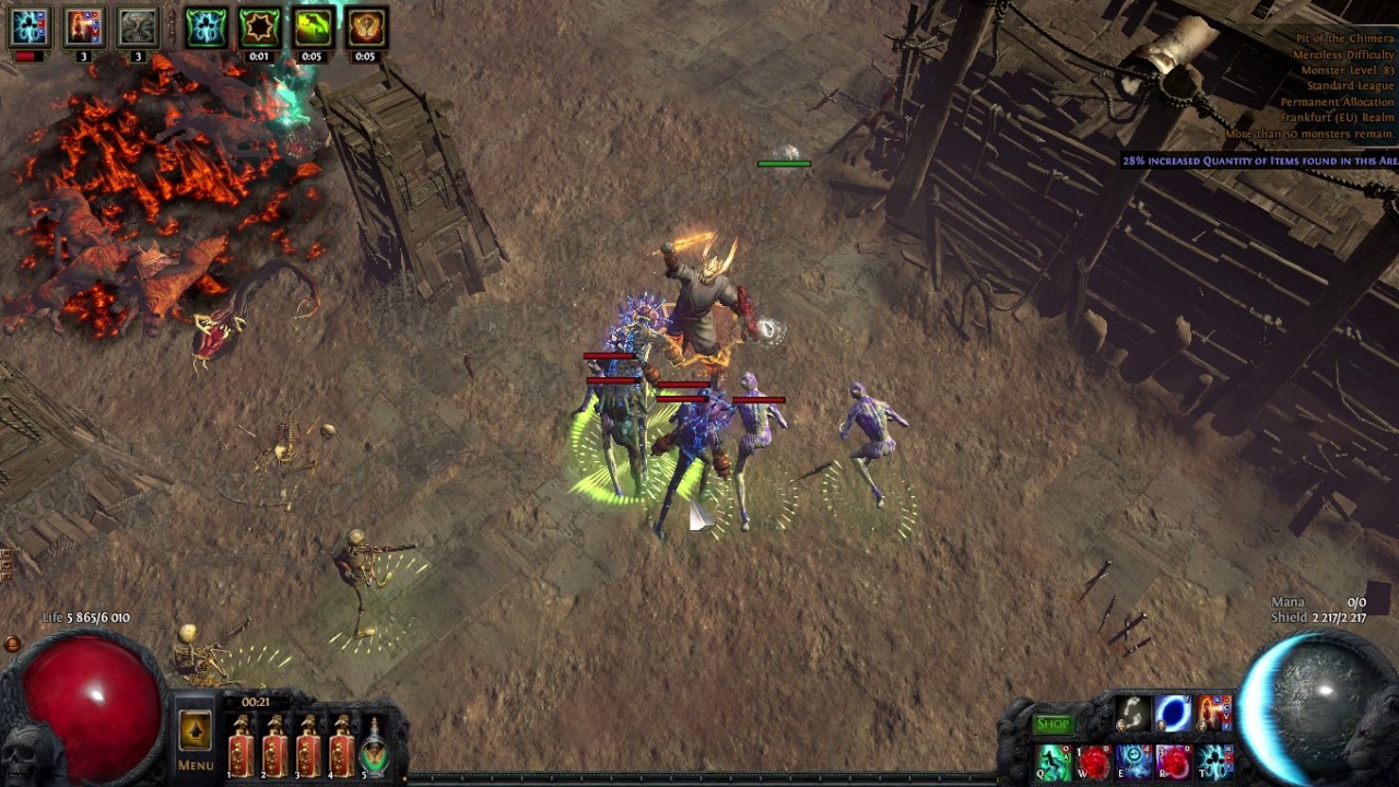 PoE - Flame Totem T16 Chimera Map with Controlled Destruction