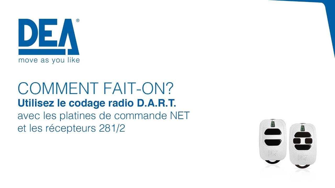 FR - DEA D.A.R.T - tutorial pour la configuration des platines NET et récepteurs 281/2