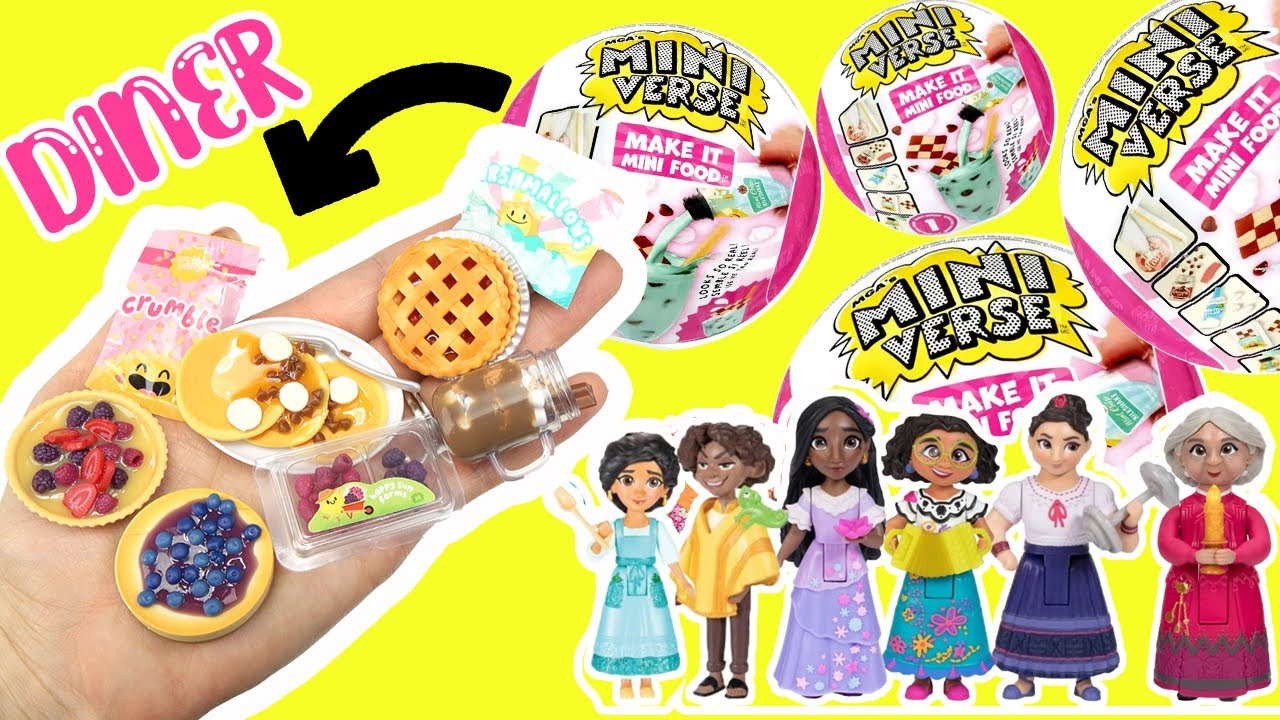 Miniature Diner Food with Disney Encanto Madrigal Family! DIY Resin Craft