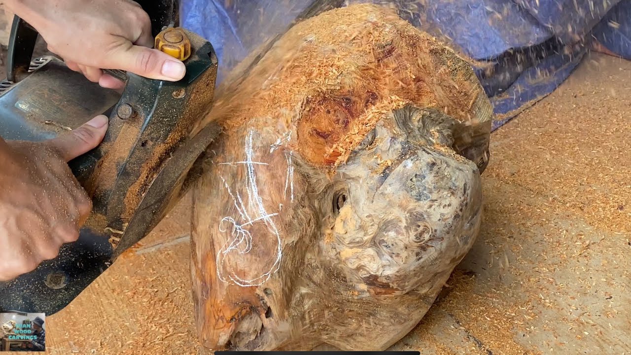 Điêu khắc con báo gỗ lũa siêu đẹp | TUAN WOOD CARVINGS