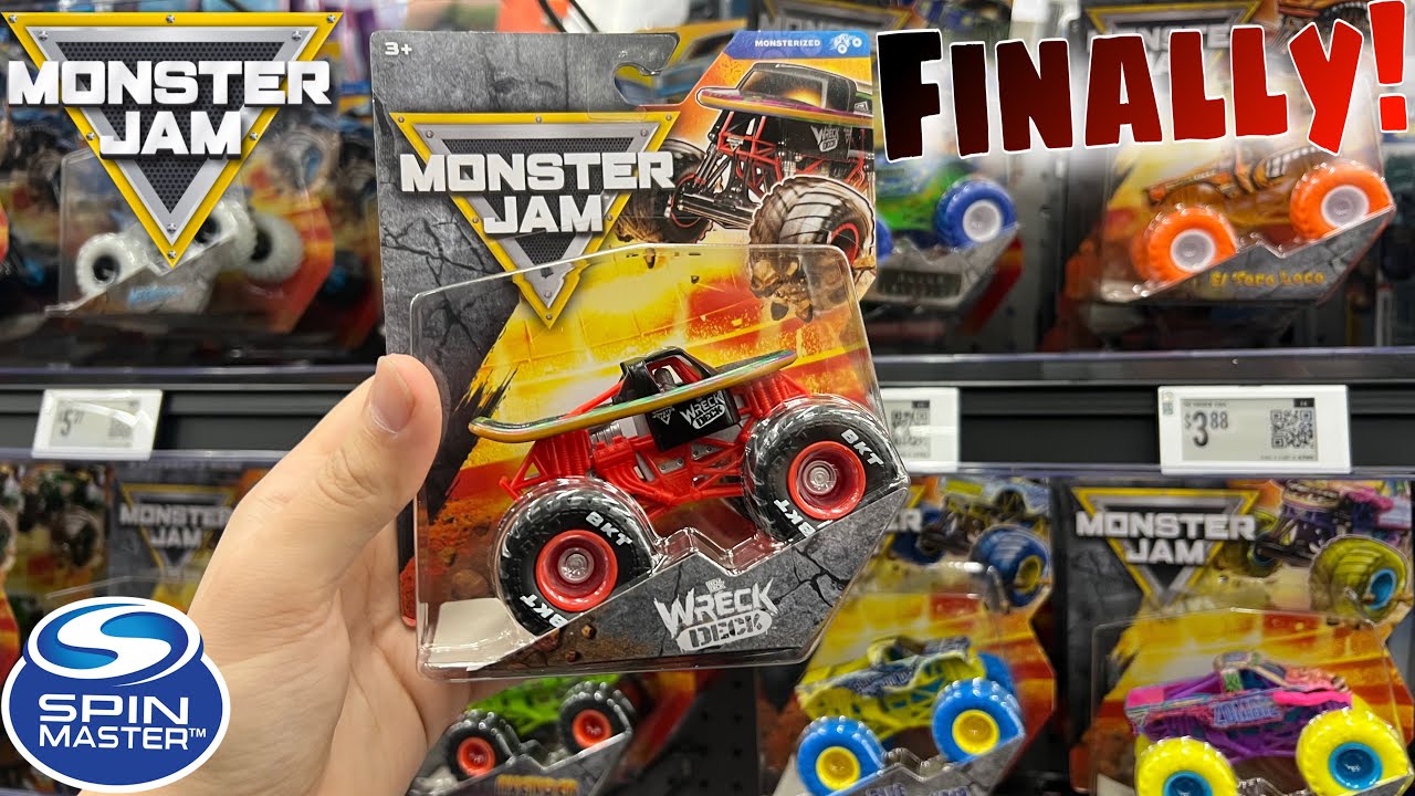 I FINALLY Found The NEW Spin Master Monster Jam Tech Deck Wreck Deck! INSTORE & Review!