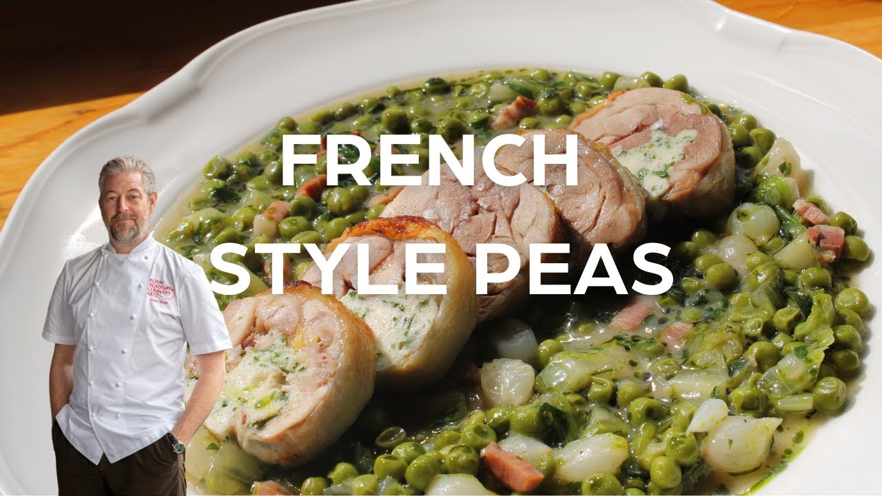 French Style Peas & Stuffed Chicken Leg