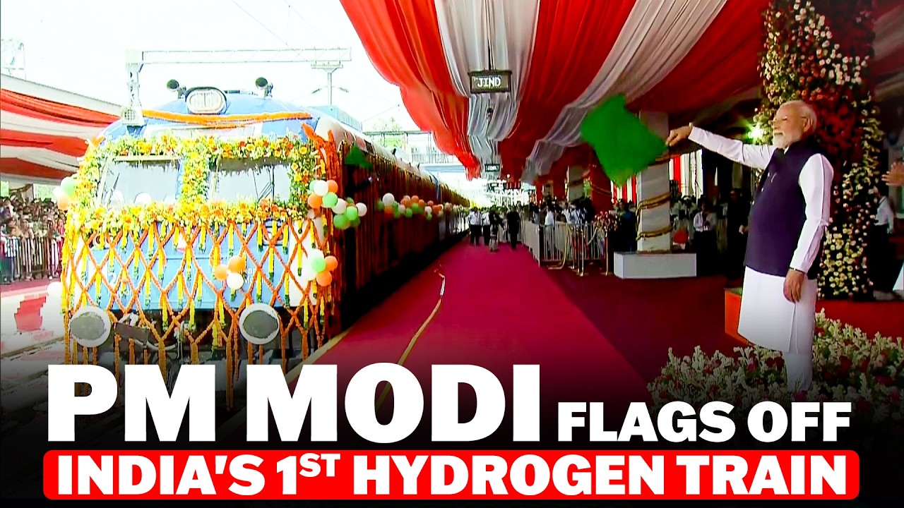 LIVE: PM Modi flags off India's first Hydrogen Train between Jind and Sonipat | Haryana |Nayab Saini