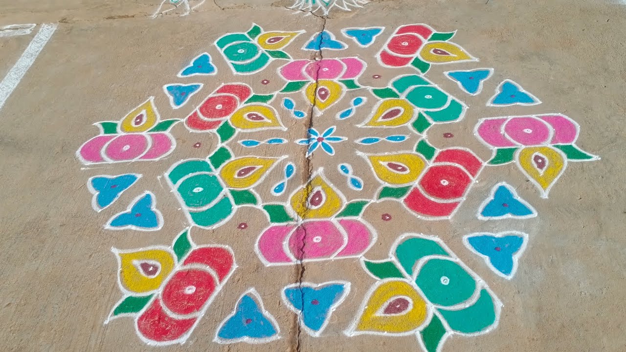 Diwali festival special big rangoli 🌺