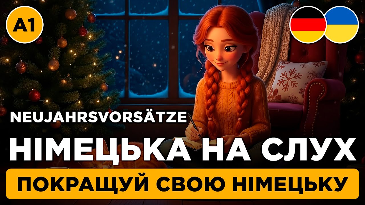 СЛУХАЙ і РОЗУМІЙ німецьку на слух || Проста німецька З НУЛЯ || 🎯 Neujahrsvorsätze (А1)
