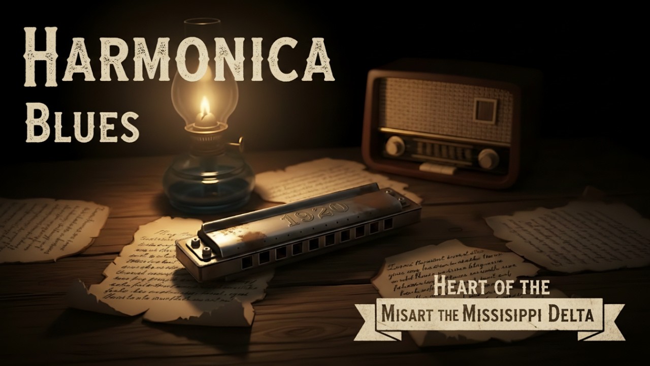 Harmonica Blues Mix – Dark, Raw Heart of the Mississippi Delta 🔴 LIVE 24/7