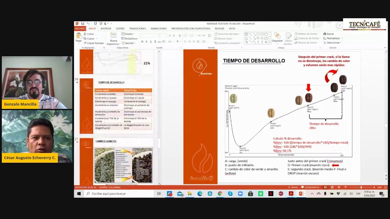 Tostión y Perfilamiento del Café de Alta Calidad