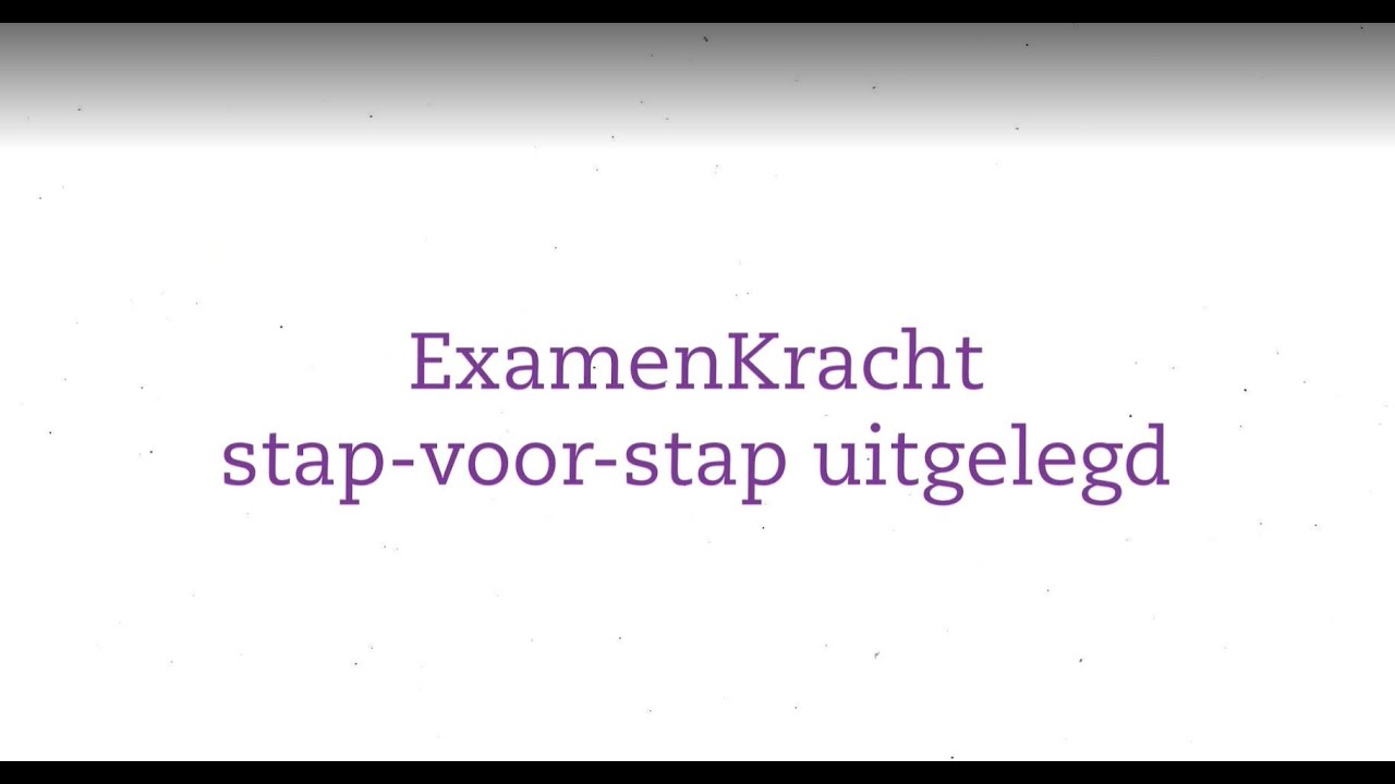 Docenten instructiefilmpje ExamenKracht