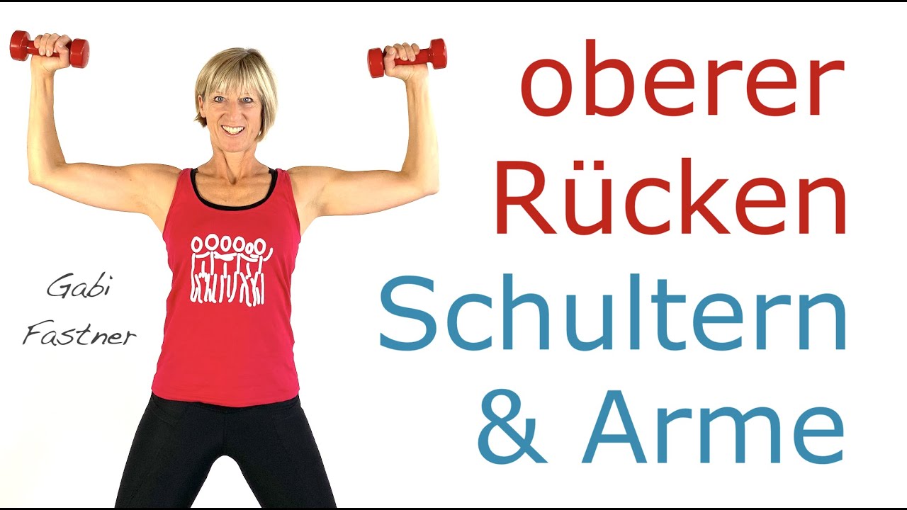 📮 20 min. oberer Rücken, Schultern und Arme trainieren | mit Kleinhanteln