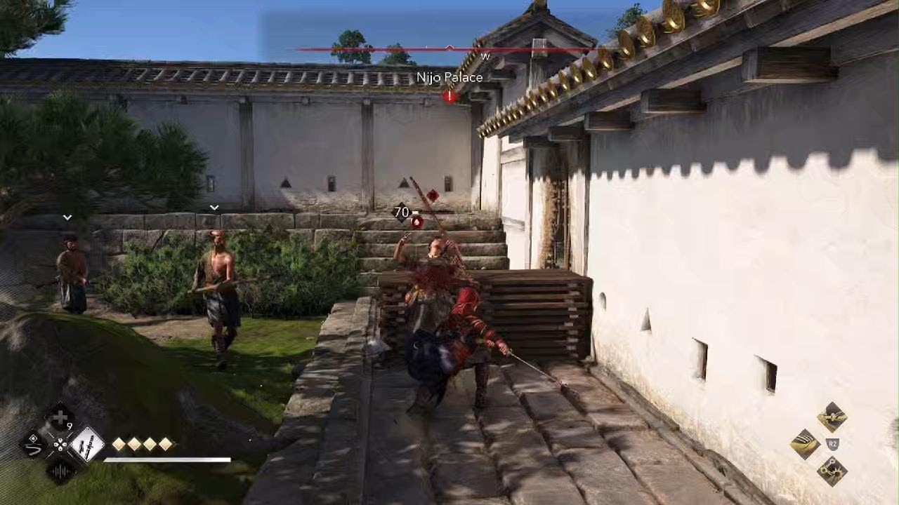AC Shadows - Naoe vs. Takahashi Shiro @ Nijo Palace - Evasive melee combat & sneaky stealth