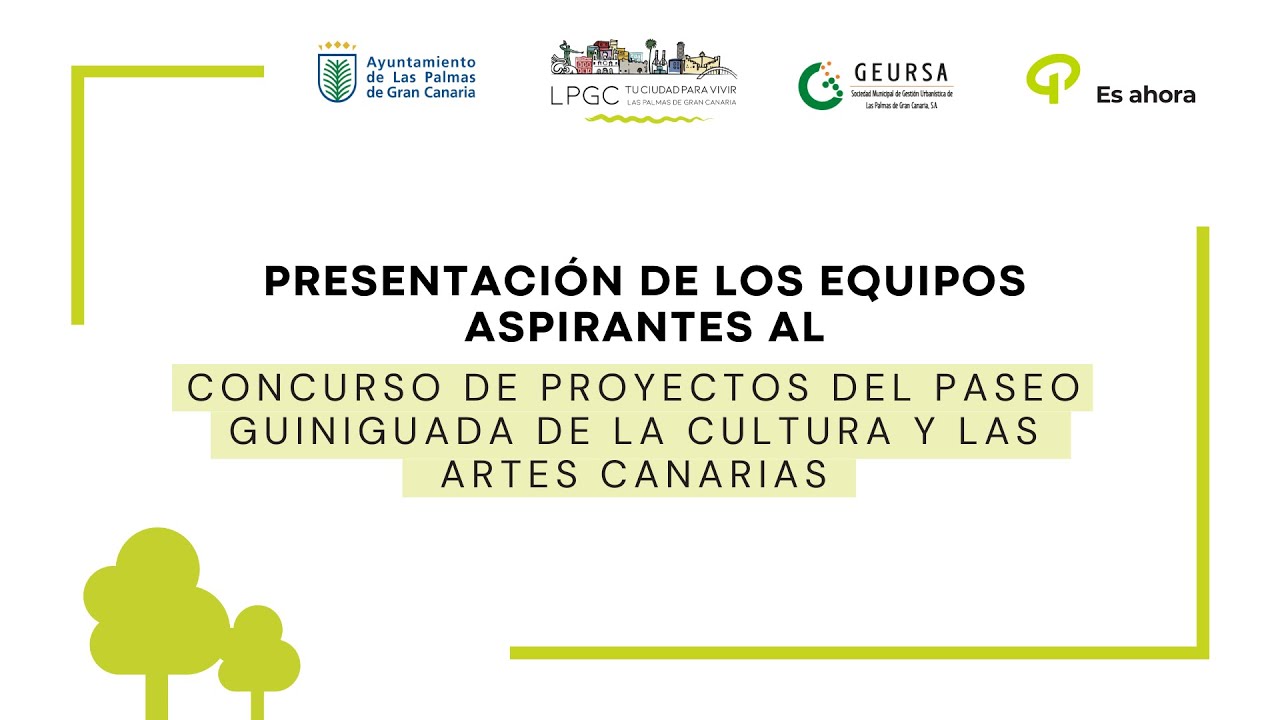 EN DIRECTO | Presentación de los equipos aspirantes al concurso de proyectos del Paseo Guiniguada