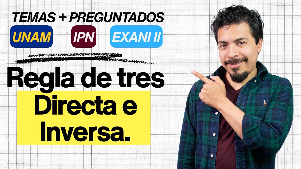 Temas Más Preguntados UNAM IPN EXANI II: Regla de Tres Directa e Inversa y Porcentajes