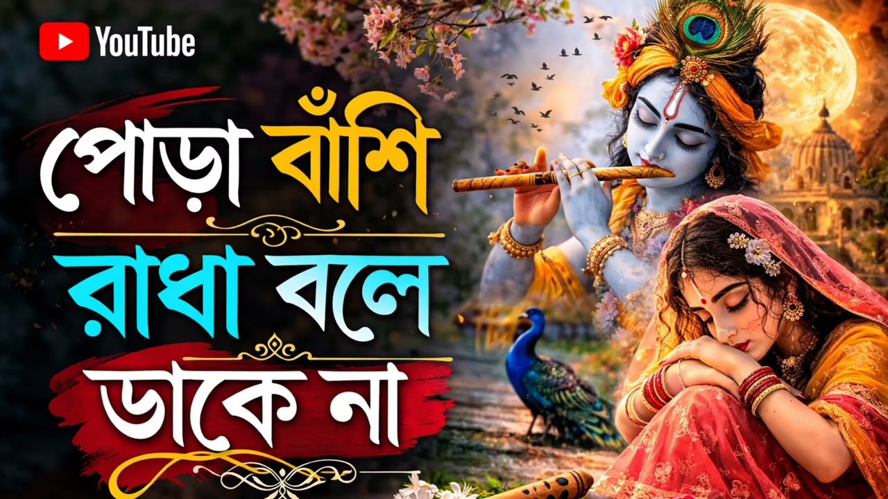 পোড়া বাঁশি রাধা বলে ডাকে না | Radha Krishna Sad Devotional Song | Heart Touching Bhajan
